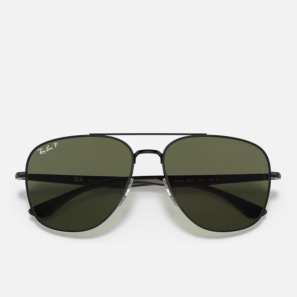 Kính Ray-Ban Rb3683 Polarized Đen Xanh Lá