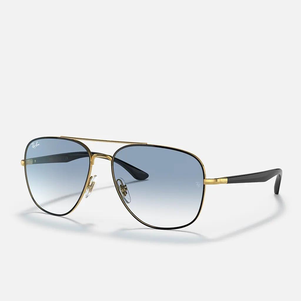 Kính Ray-Ban Rb3683 Đen Vàng Xanh Dương