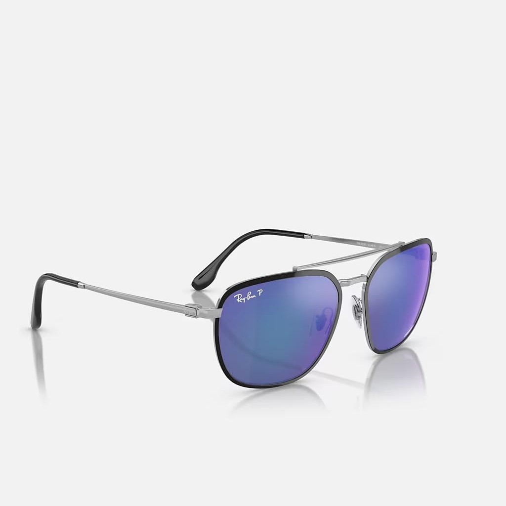 Kính Ray-Ban Rb3708 Chromance Đen Bạc Xám