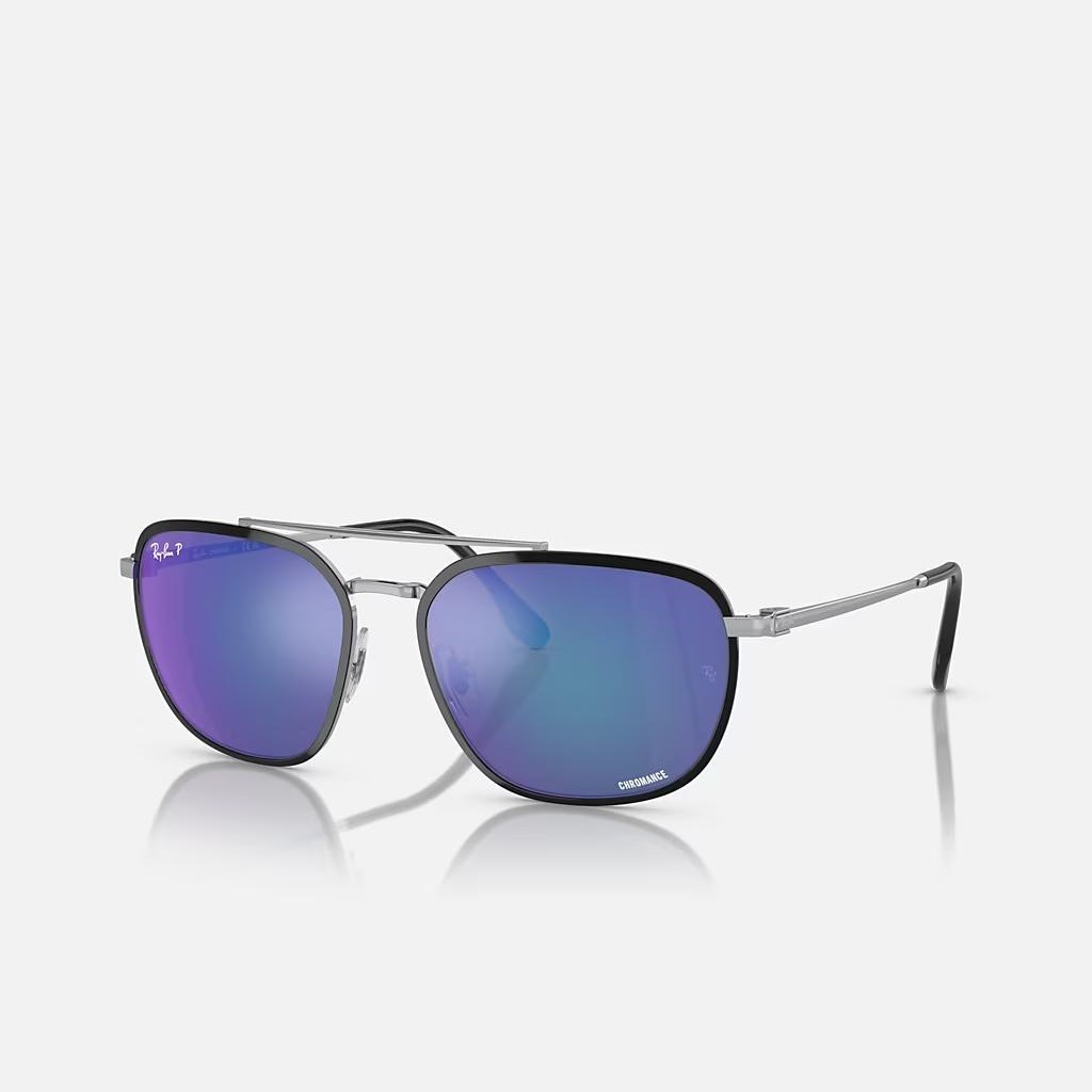 Kính Ray-Ban Rb3708 Chromance Đen Bạc Xám