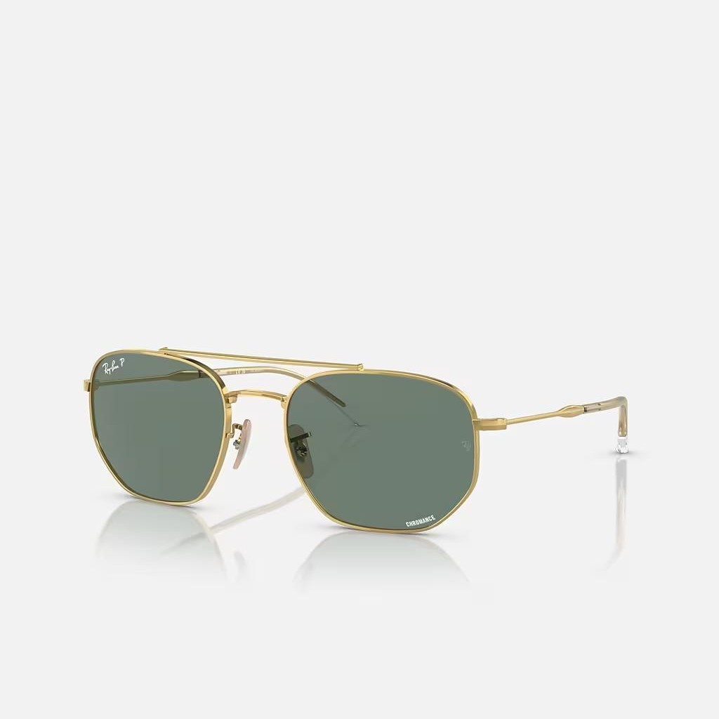 Kính Ray-Ban Rb3707 Polarized Vàng Xám