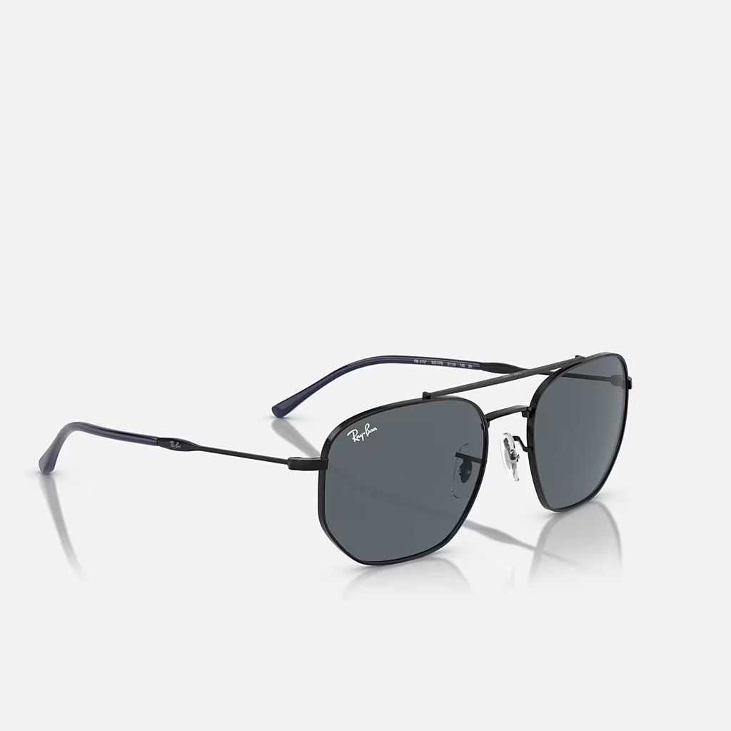 Kính Ray-Ban Rb3707 Đen Xanh Dương