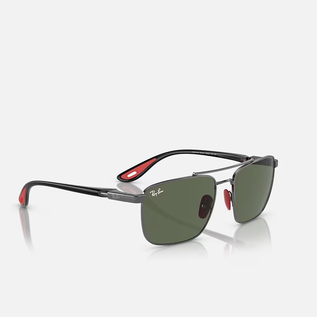 Kính Ray-Ban Rb3715M Scuderia Ferrari Collection Xám Xanh Lá Đậm