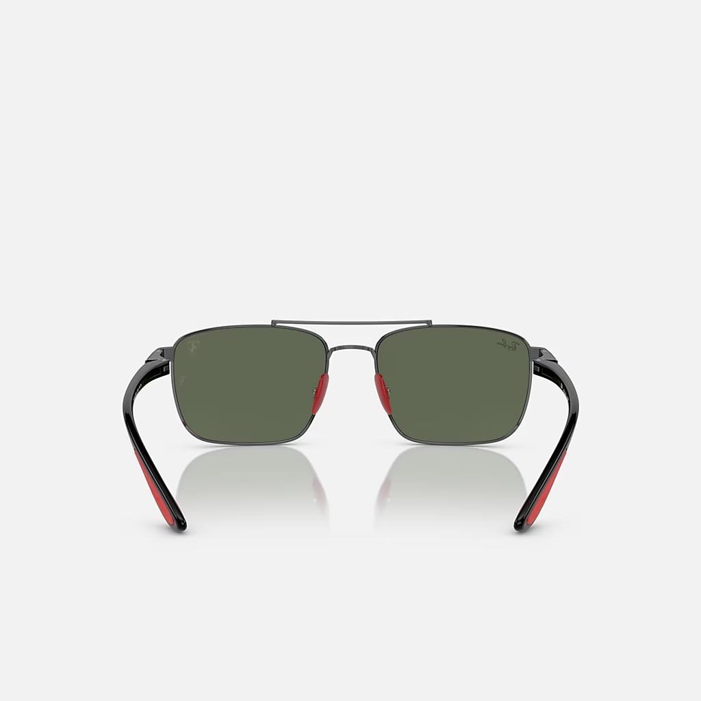 Kính Ray-Ban Rb3715M Scuderia Ferrari Collection Xám Xanh Lá Đậm