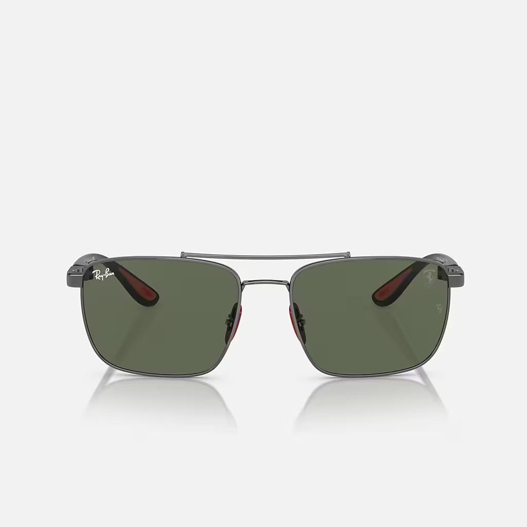 Kính Ray-Ban Rb3715M Scuderia Ferrari Collection Xám Xanh Lá Đậm