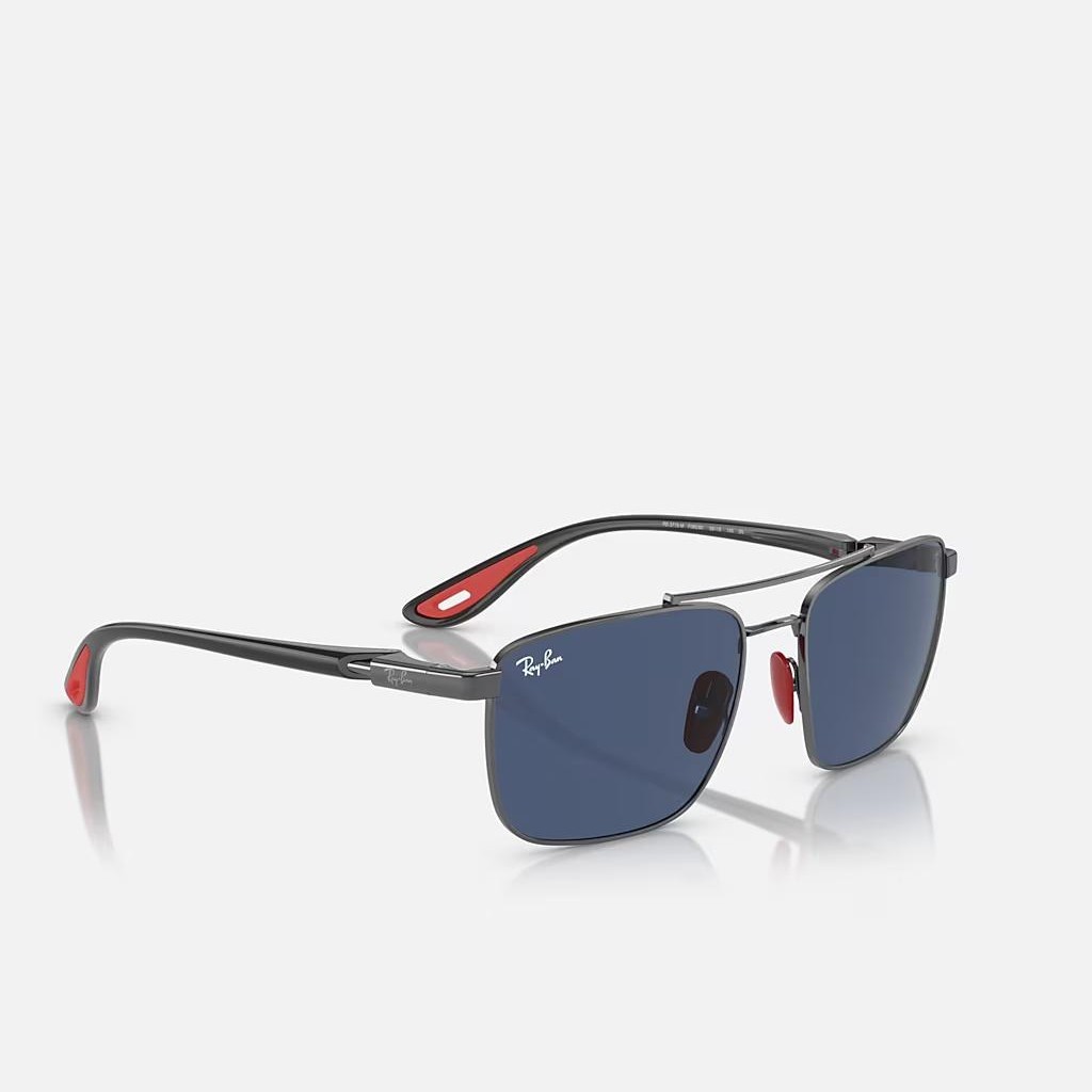 Kính Ray-Ban Rb3715M Scuderia Ferrari Collection Xám Xanh Dương Đậm