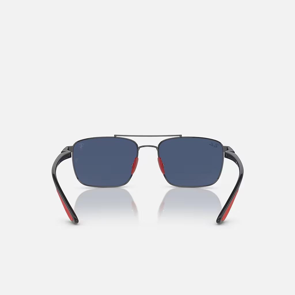 Kính Ray-Ban Rb3715M Scuderia Ferrari Collection Xám Xanh Dương Đậm