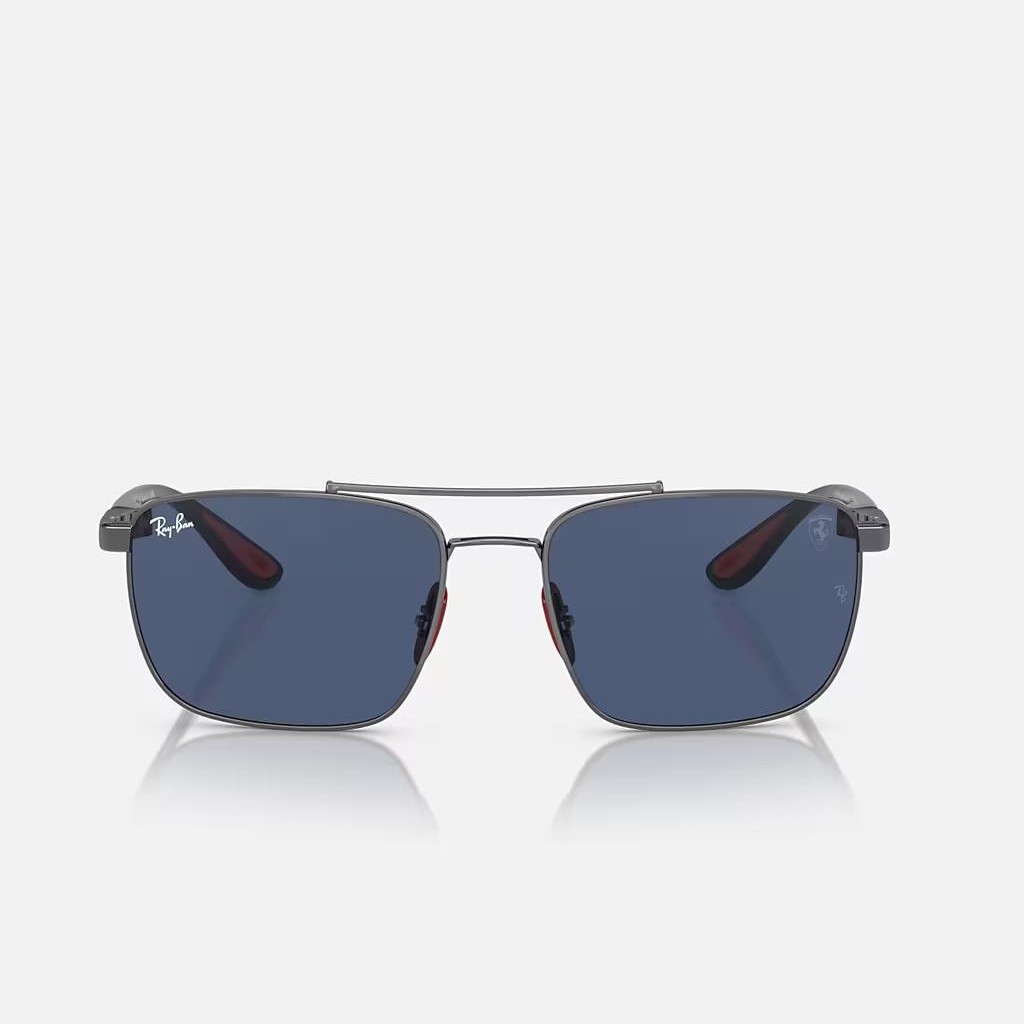 Kính Ray-Ban Rb3715M Scuderia Ferrari Collection Xám Xanh Dương Đậm