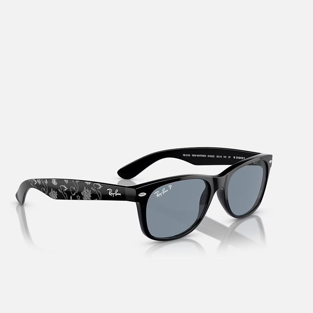 Kính Ray-Ban New Wayfarer The Little Mermaid Đen Xanh Dương