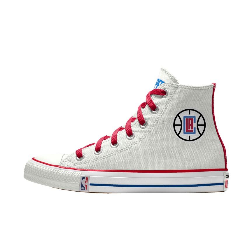 Giày Converse Custom Chuck Taylor All Star NBA By You - Los Angeles Clippers Nam Trắng