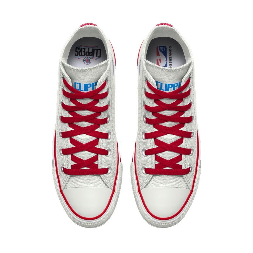 Giày Converse Custom Chuck Taylor All Star NBA By You - Los Angeles Clippers Nam Trắng