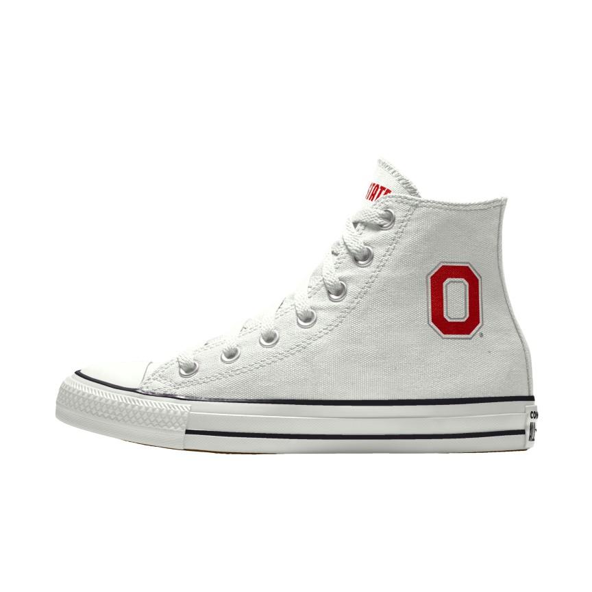 Giày Converse Custom Chuck Taylor All Star Ohio State Buckeyes By You Nam Trắng