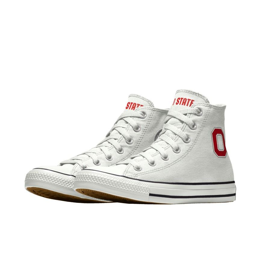 Giày Converse Custom Chuck Taylor All Star Ohio State Buckeyes By You Nam Trắng