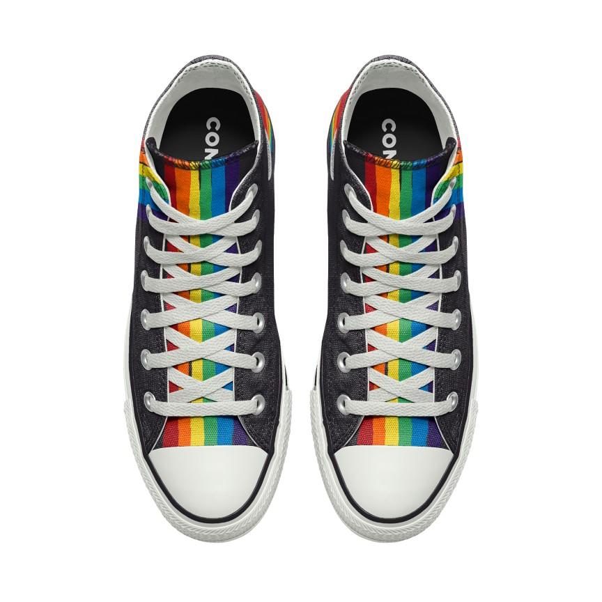 Giày Converse Custom Chuck Taylor All Star Lift Platform Pride By You Nam Đen