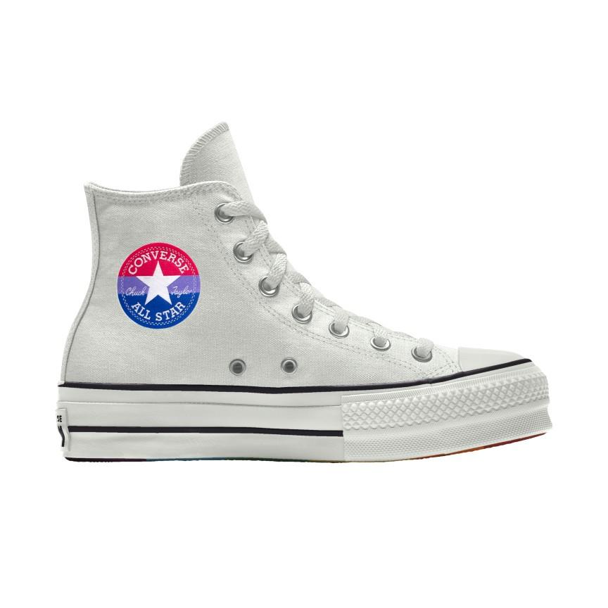 Giày Converse Custom Chuck Taylor All Star Lift Platform Pride By You Nam Trắng