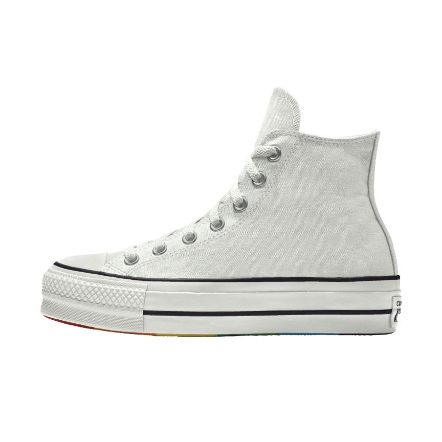 Giày Converse Custom Chuck Taylor All Star Lift Platform Pride By You Nam Trắng