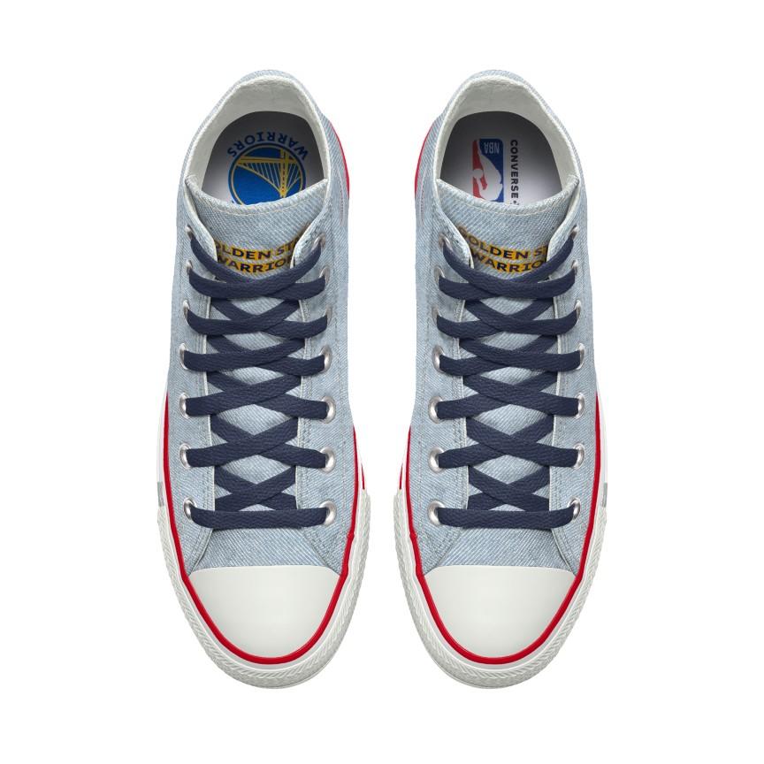 Giày Converse Custom Chuck Taylor All Star NBA By You Nam Xanh Denim