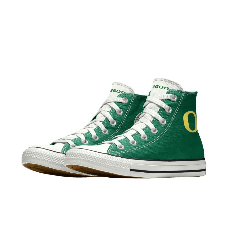 Giày Converse Custom Chuck Taylor All Star University of Oregon Ducks By You Nam Xanh Lá