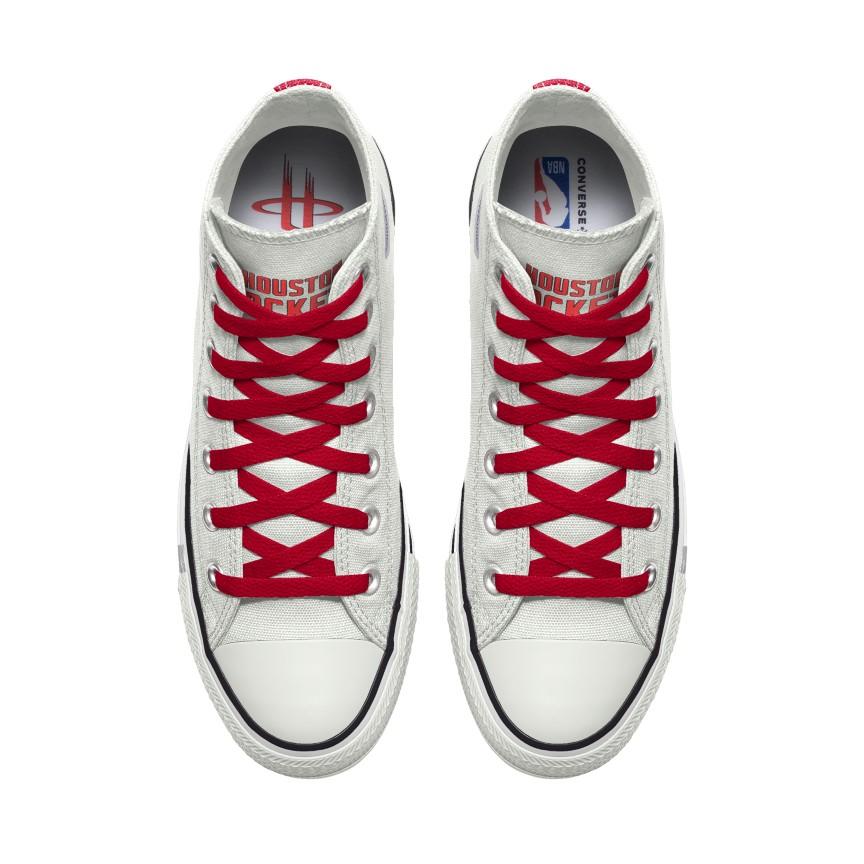 Giày Converse Custom Chuck Taylor All Star NBA By You - Houston Rockets Nam Trắng