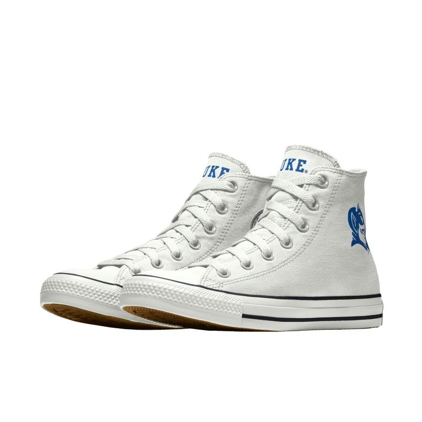 Giày Converse Custom Chuck Taylor All Star Duke University Blue Devils By You Nam Trắng