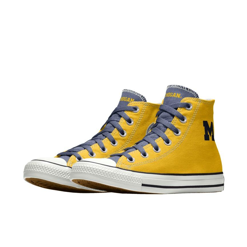 Giày Converse Custom Chuck Taylor All Star University of Michigan Wolverines By You Nam Vàng