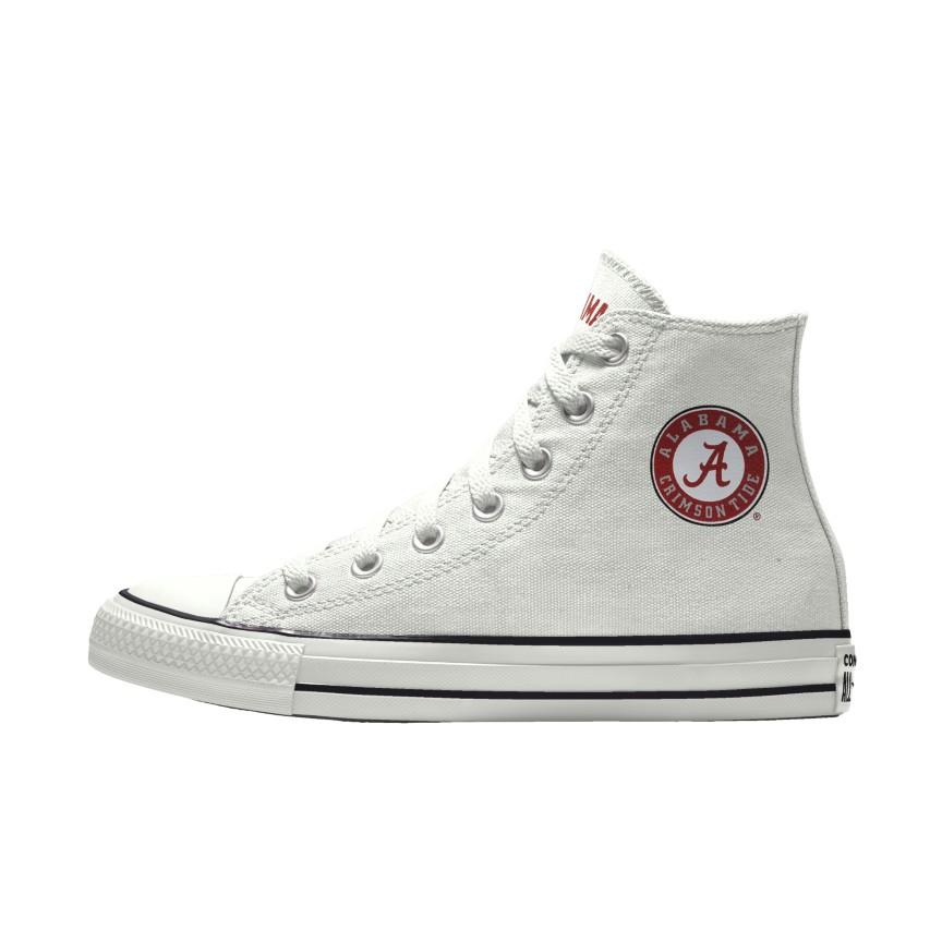 Giày Converse Custom Chuck Taylor All Star University of Alabama Crimson Tide By You Nam Trắng