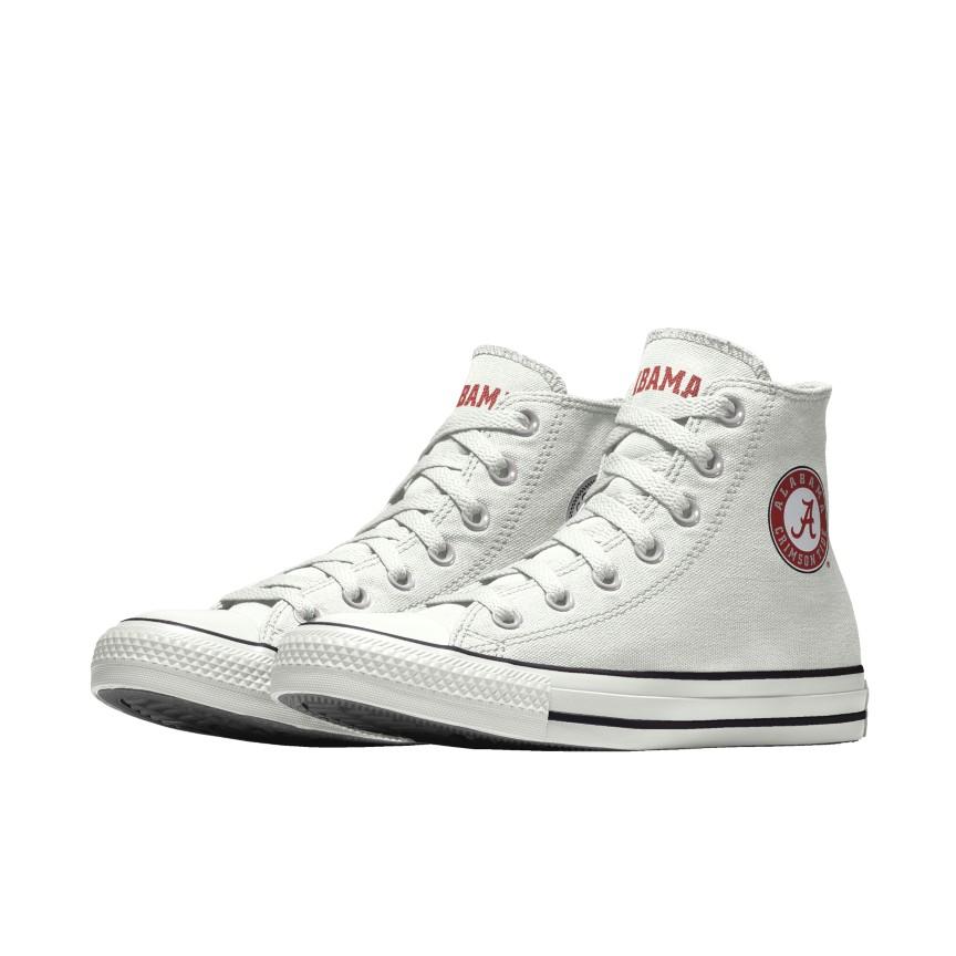 Giày Converse Custom Chuck Taylor All Star University of Alabama Crimson Tide By You Nam Trắng