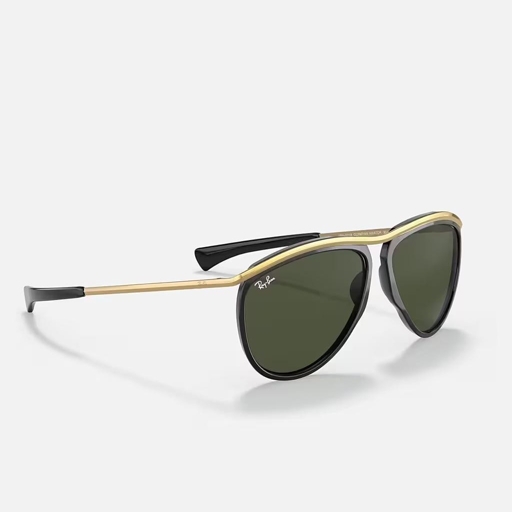 Kính Ray-Ban Aviator Olympian Đen Xanh Lá