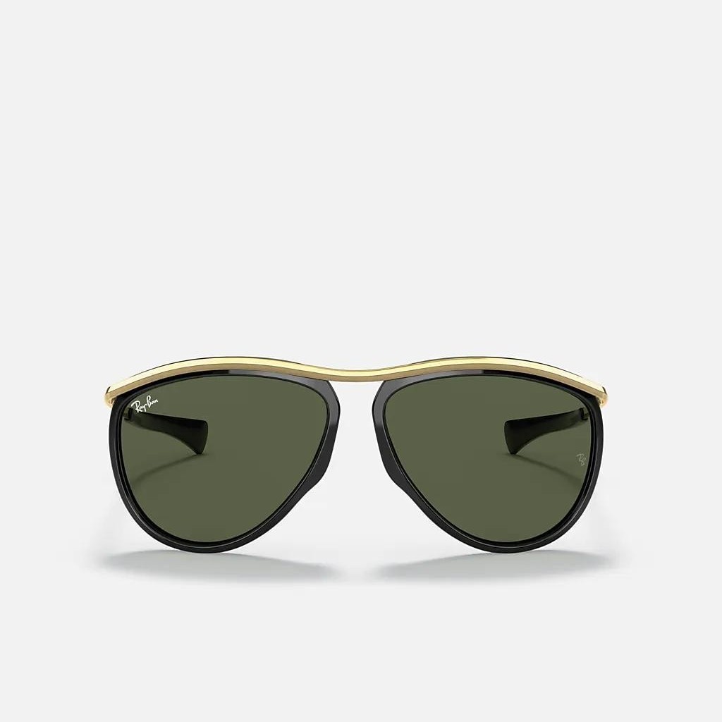 Kính Ray-Ban Aviator Olympian Đen Xanh Lá