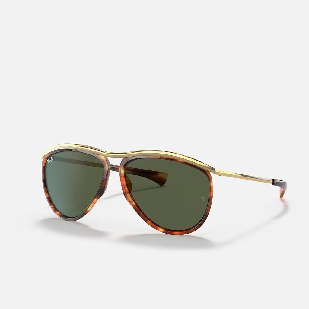 Kính Ray-Ban Aviator Olympian Nâu Xanh Lá