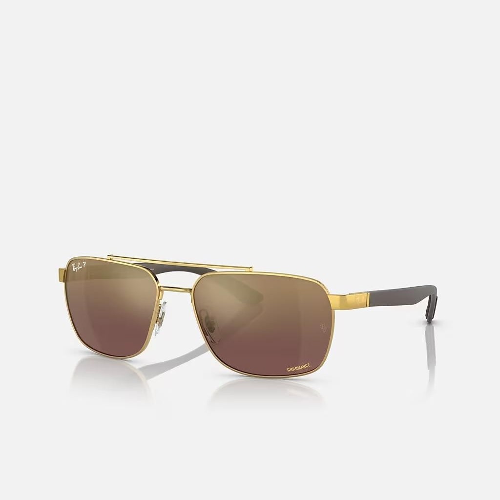 Kính Ray-Ban Rb3701 Polarized Vàng Tím