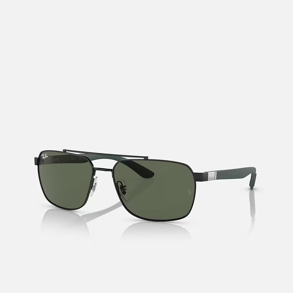 Kính Ray-Ban Rb3701 Đen Xanh Lá