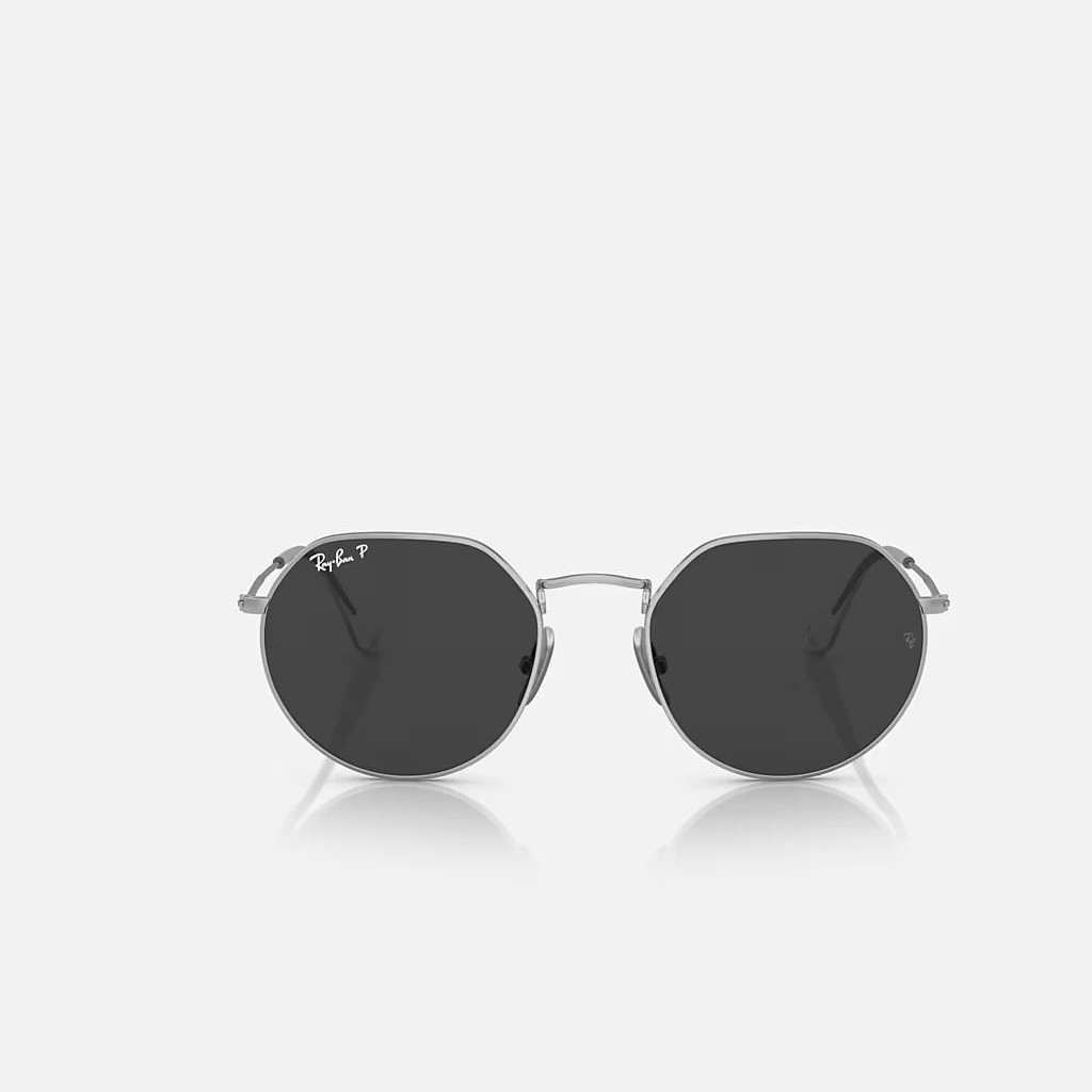 Kính Ray-Ban Jack Titanium Polarized Bạc Xám