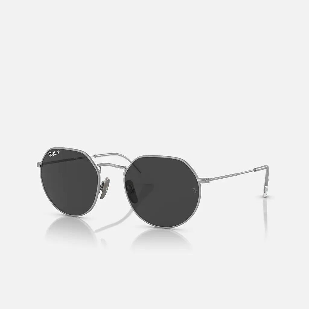 Kính Ray-Ban Jack Titanium Polarized Bạc Xám