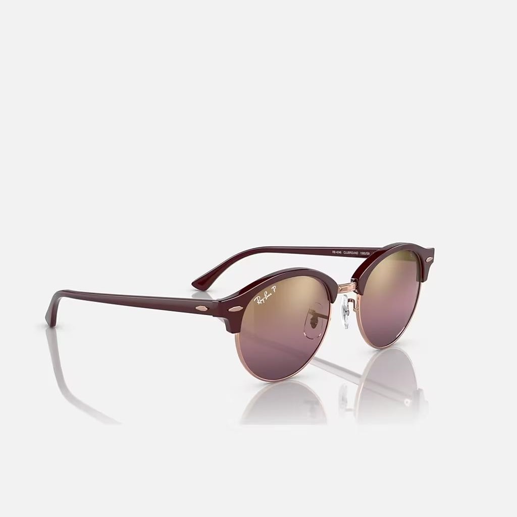 Kính Ray-Ban Clubround Chromance Polarized Đỏ Vàng