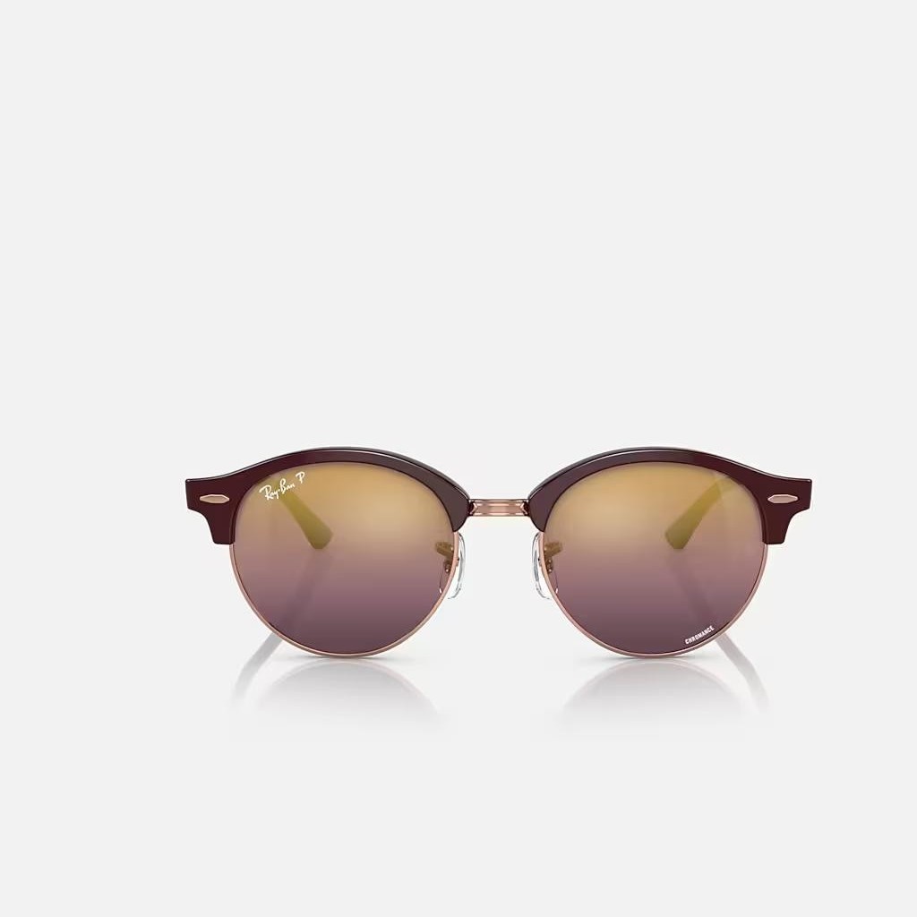 Kính Ray-Ban Clubround Chromance Polarized Đỏ Vàng