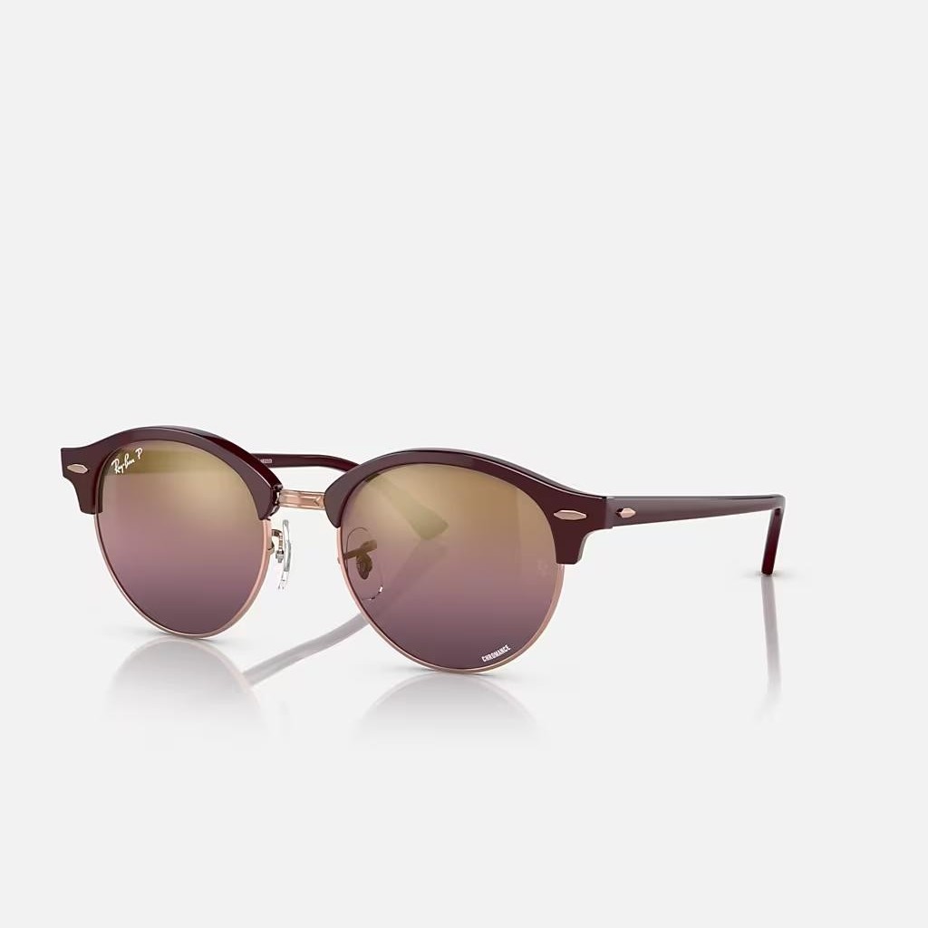 Kính Ray-Ban Clubround Chromance Polarized Đỏ Vàng