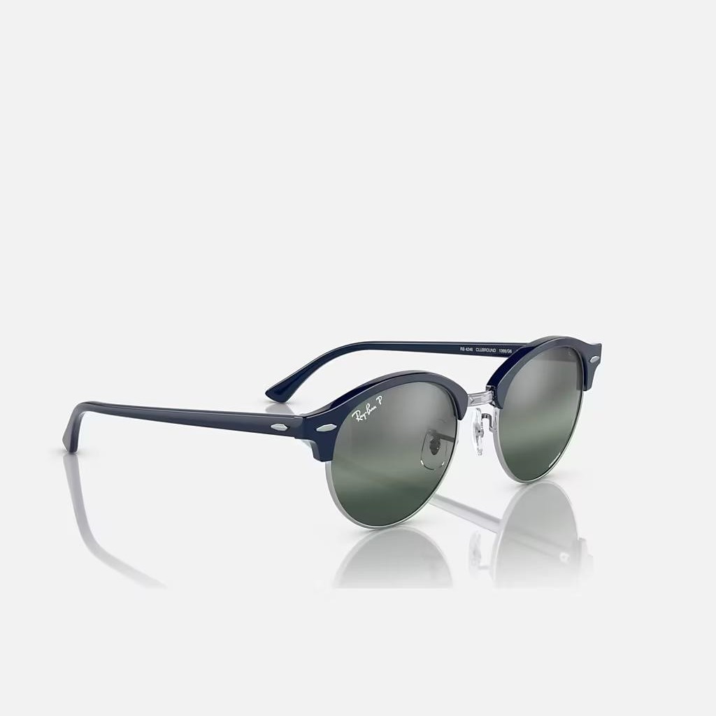 Kính Ray-Ban Clubround Chromance Polarized Xanh Lá Vàng