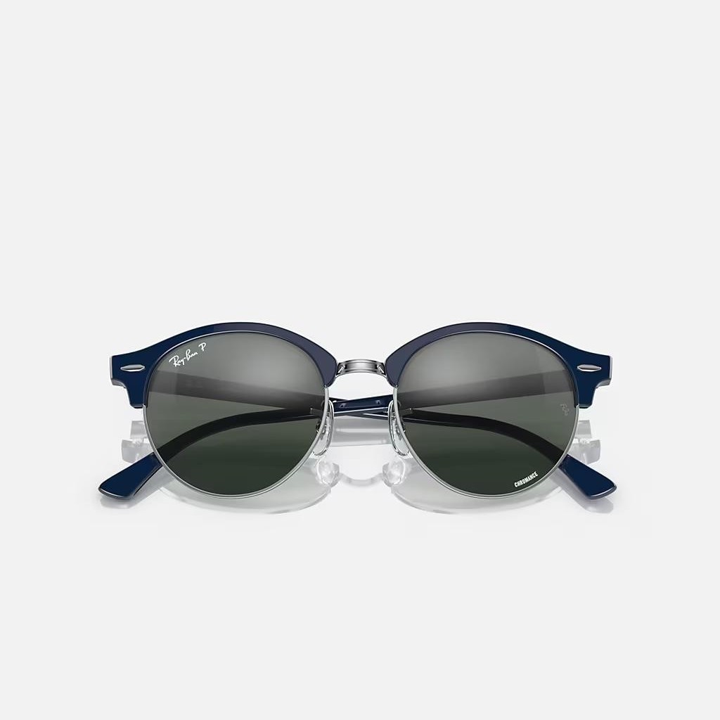 Kính Ray-Ban Clubround Chromance Polarized Xanh Lá Vàng