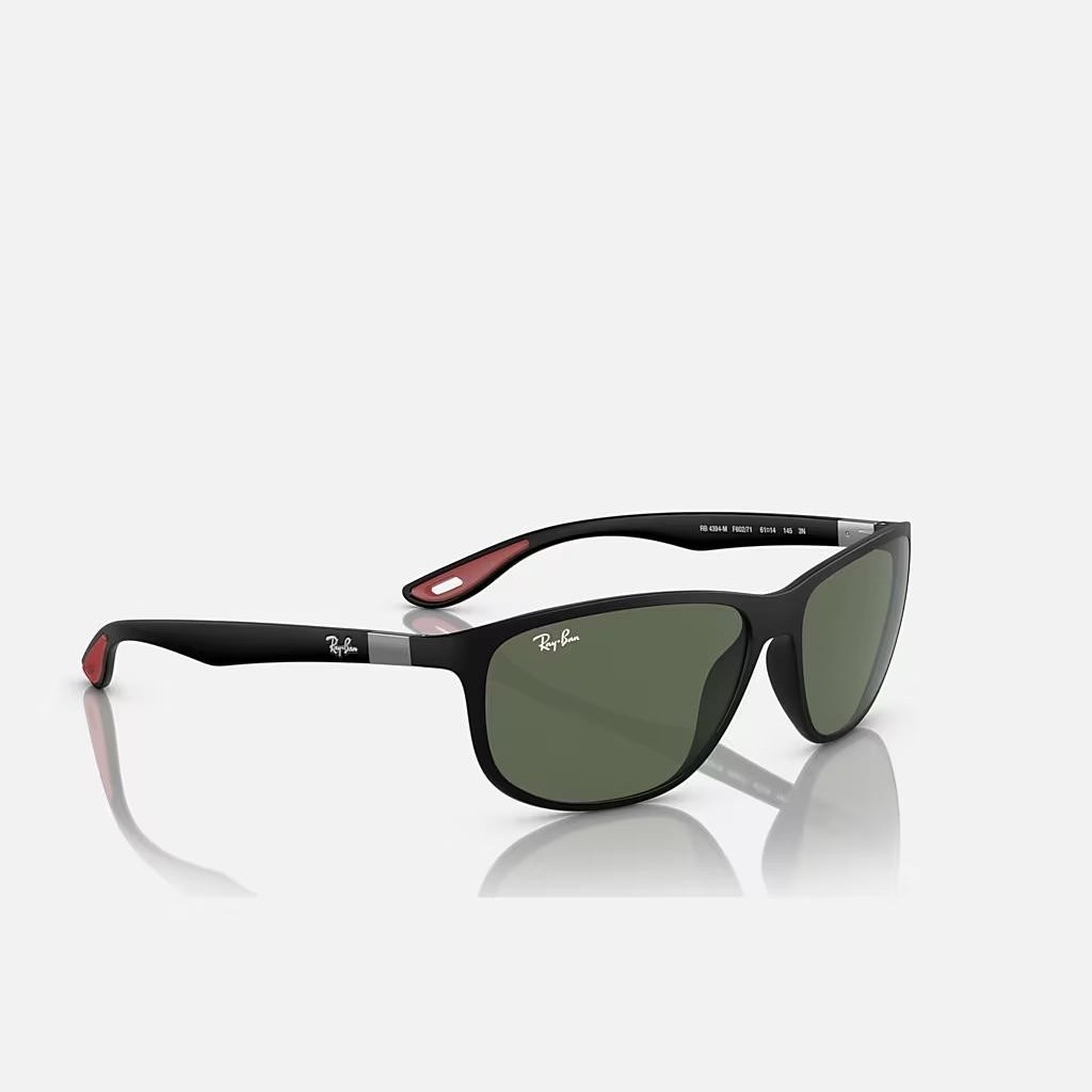 Kính Ray-Ban Rb4394M Scuderia Ferrari Collection Đen Nhám Xanh Lá