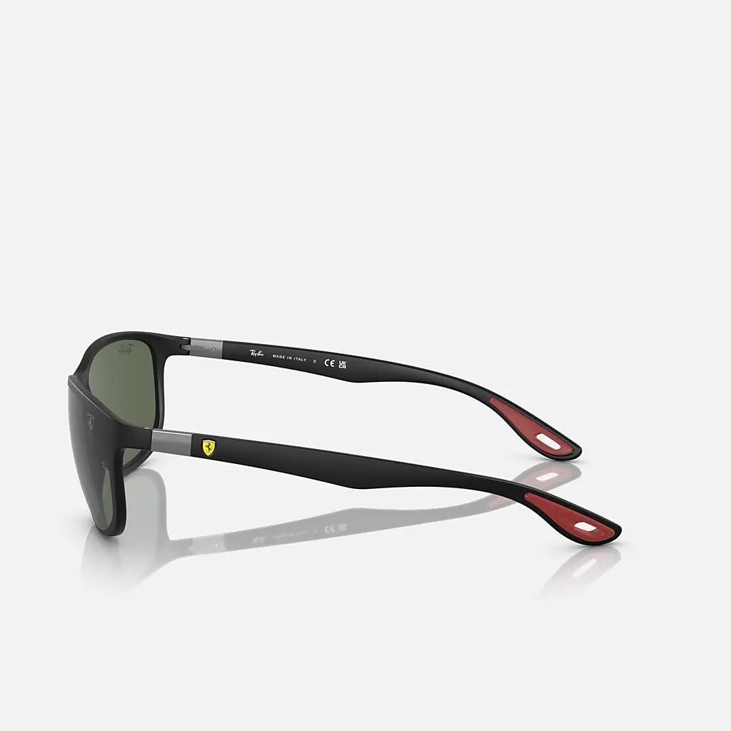 Kính Ray-Ban Rb4394M Scuderia Ferrari Collection Đen Nhám Xanh Lá