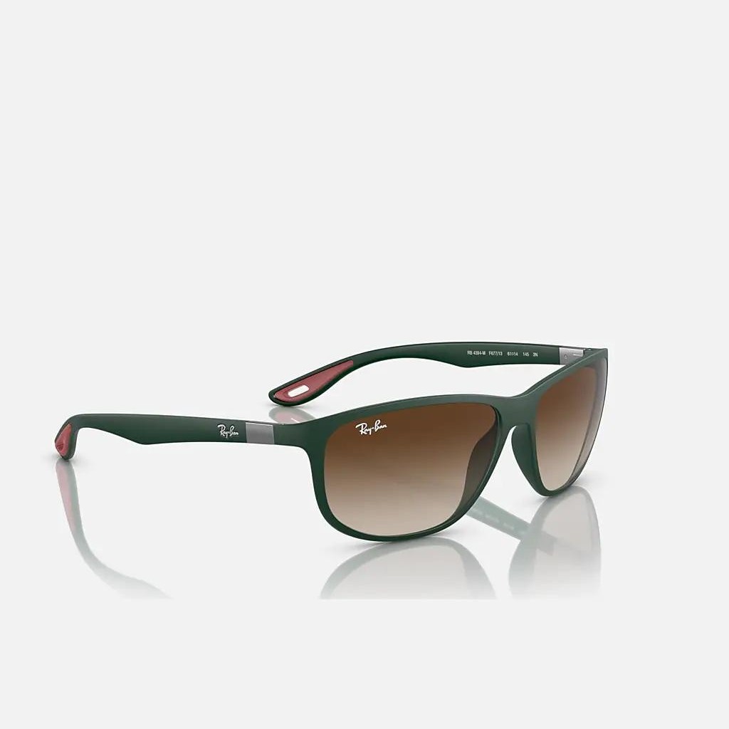 Kính Ray-Ban Rb4394M Scuderia Ferrari Collection Xanh Lá Nhám Nâu