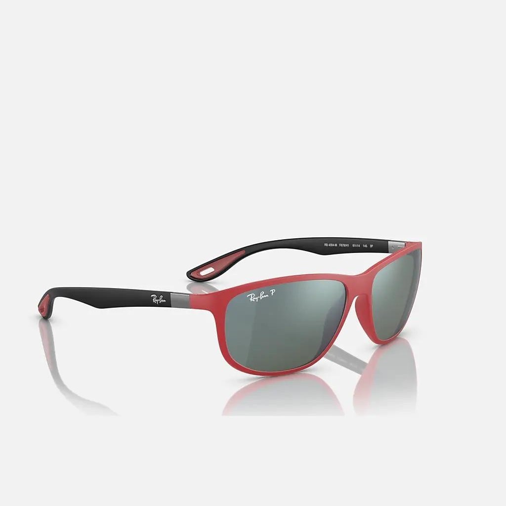 Kính Ray-Ban Rb4394M Scuderia Ferrari Collection Polarized Đỏ Nhám Bạc