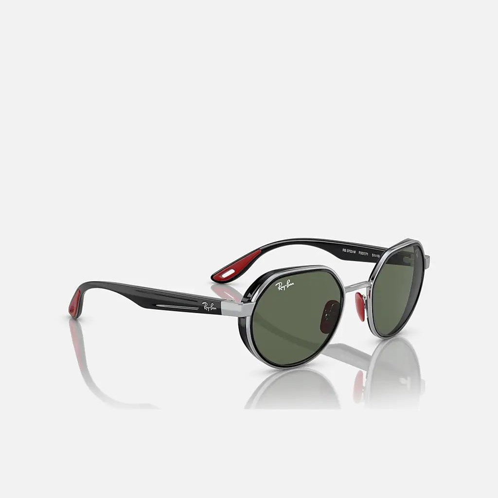 Kính Ray-Ban Rb3703M Scuderia Ferrari Collection Bạc Xanh Lá