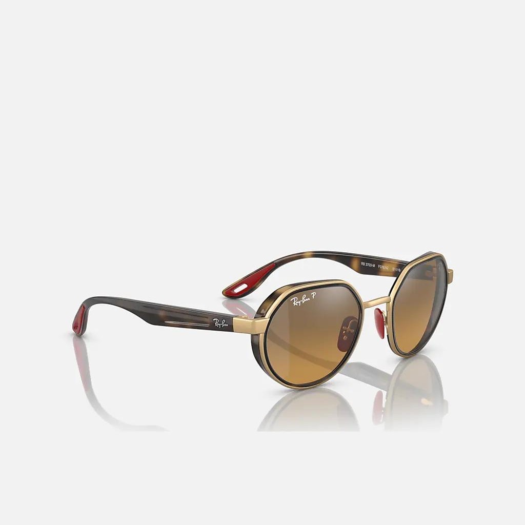 Kính Ray-Ban Rb3703M Scuderia Ferrari Collection Polarized Vàng Nâu