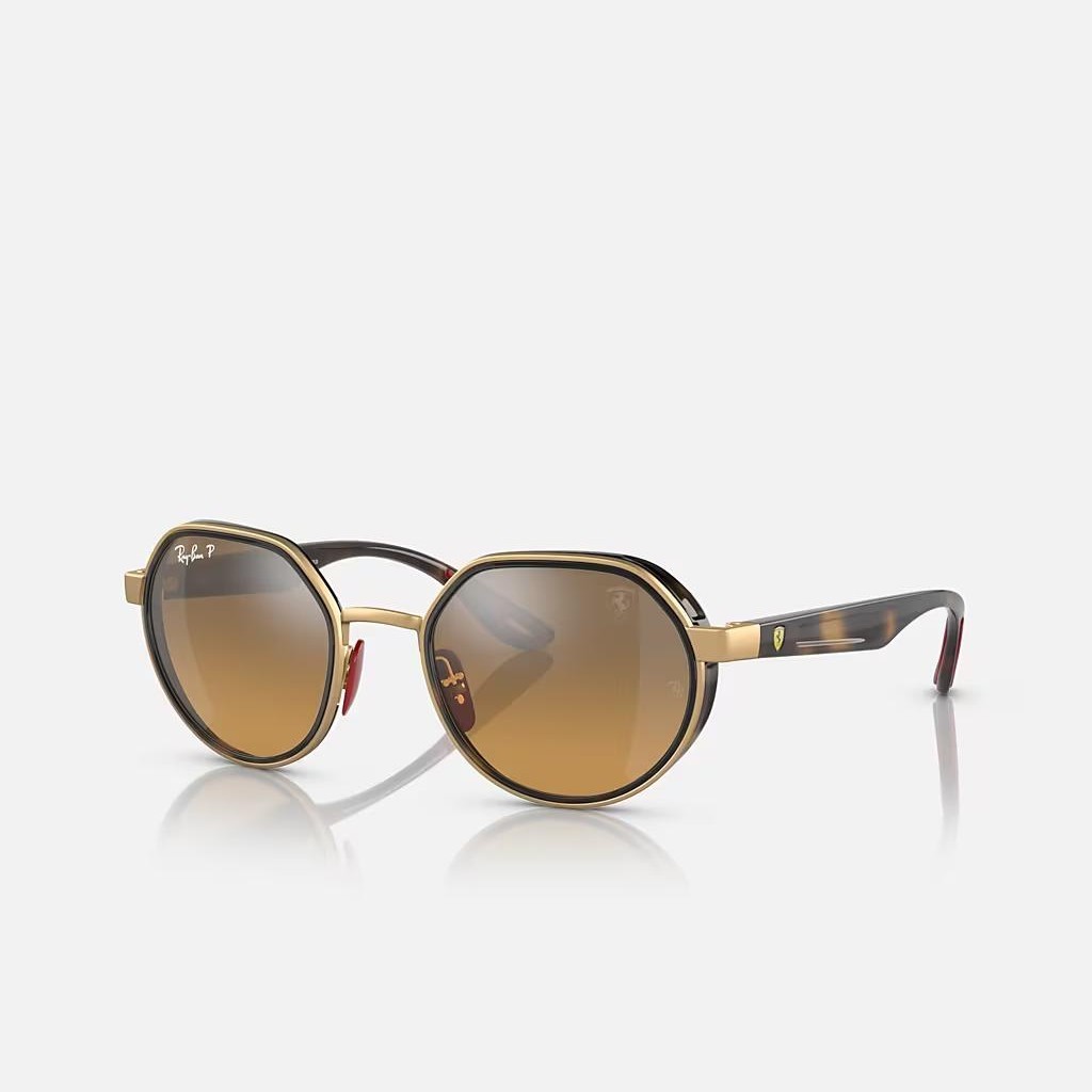 Kính Ray-Ban Rb3703M Scuderia Ferrari Collection Polarized Vàng Nâu