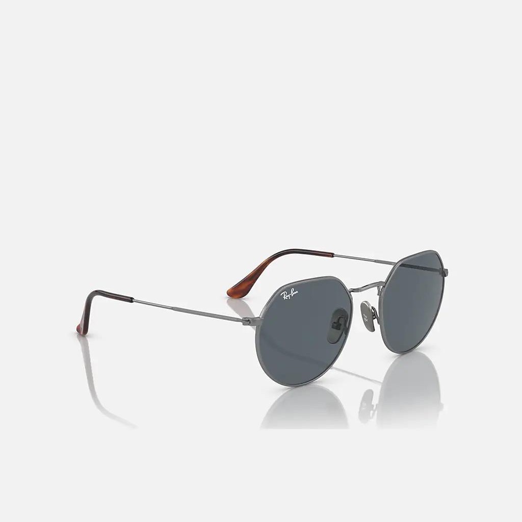 Kính Ray-Ban Jack Titanium Xám Xanh Dương