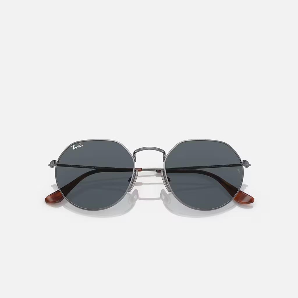 Kính Ray-Ban Jack Titanium Xám Xanh Dương