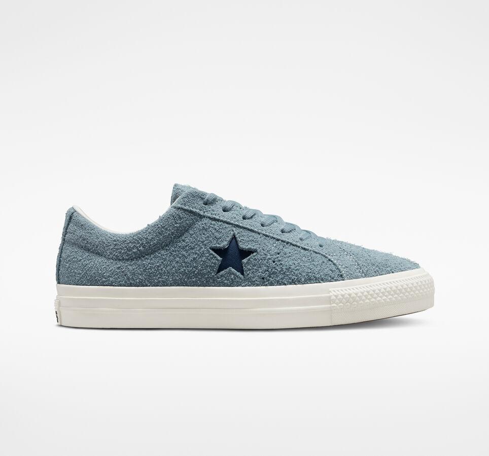 Giày Converse One Star Pro Vintage Suede Cổ Thấp Nam Xanh Dương