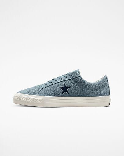 Giày Converse One Star Pro Vintage Suede Cổ Thấp Nam Xanh Dương